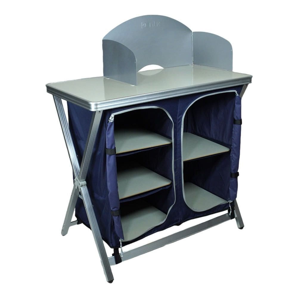 Mesa para Camping Cucina Dobrável com Prateleiras, Suporta até 30Kg NTK