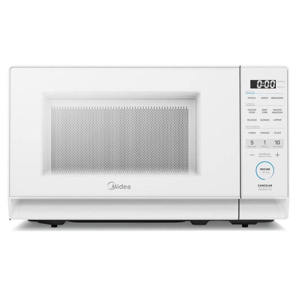 Microondas 20 Litros Mastercook Com Display Digital Midea Branco 110V