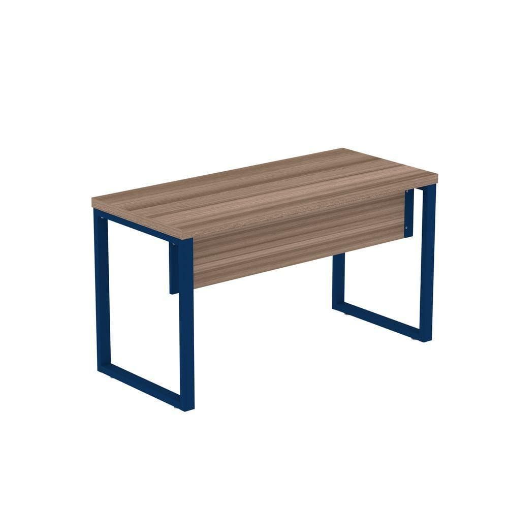 Mesa Escritório 1500x600x750mm M150-60pe40tub Walnut-azul Delrei