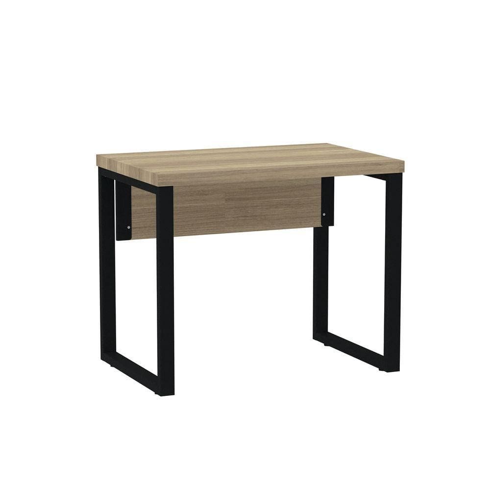Mesa Escritório 900x600x750mm M900pe40tub Noce Naturalle-preto