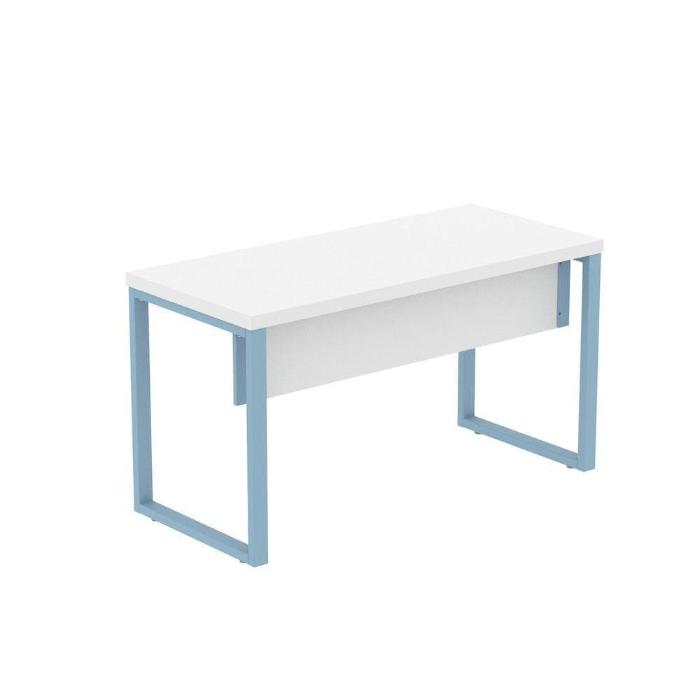 Mesa Escritório 1340x600x750mm M1340pe40tub Branco-azul Dali