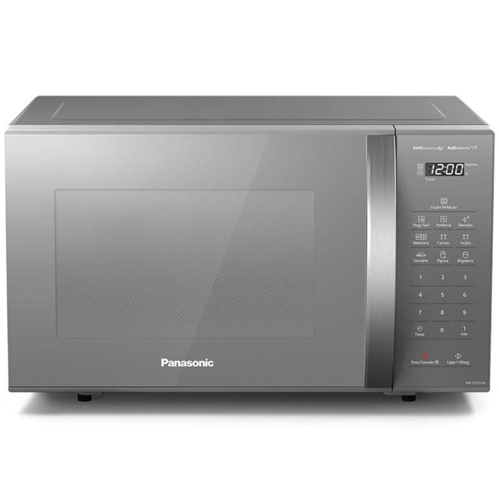 Microondas Panasonic Bancada 27L Prata NN-ST55LMRUK 220V