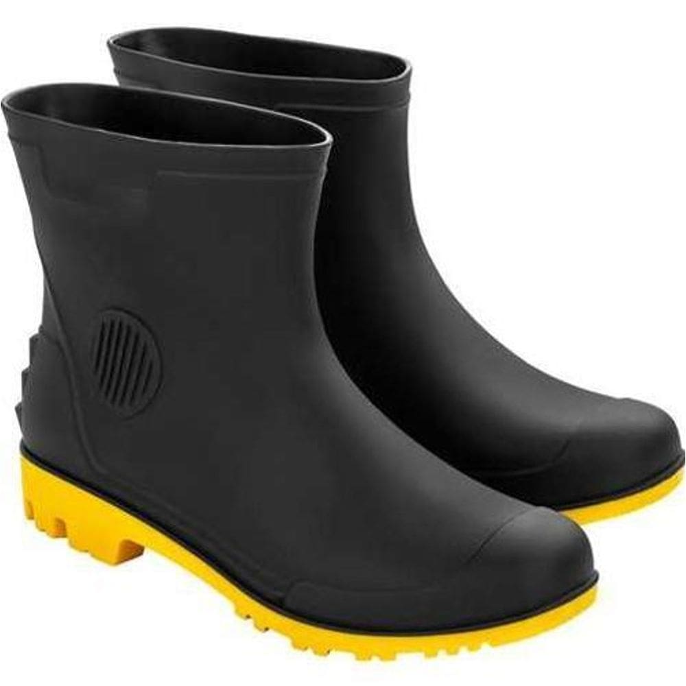 Bota  Ak  Pvc 42 Preta/Amarela C3/4 Cf Vonder
