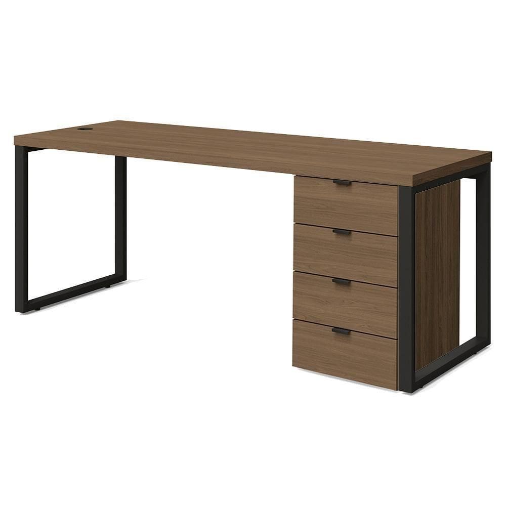 Mesa Escritorio 190 Cm E Gaveteiro 4 Gavetas Frame Kappesberg Munique