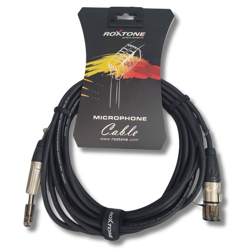 Cabo Xlr Fêmea X P10 Macho 5M De Microfone Roxtone Dmxj210L5