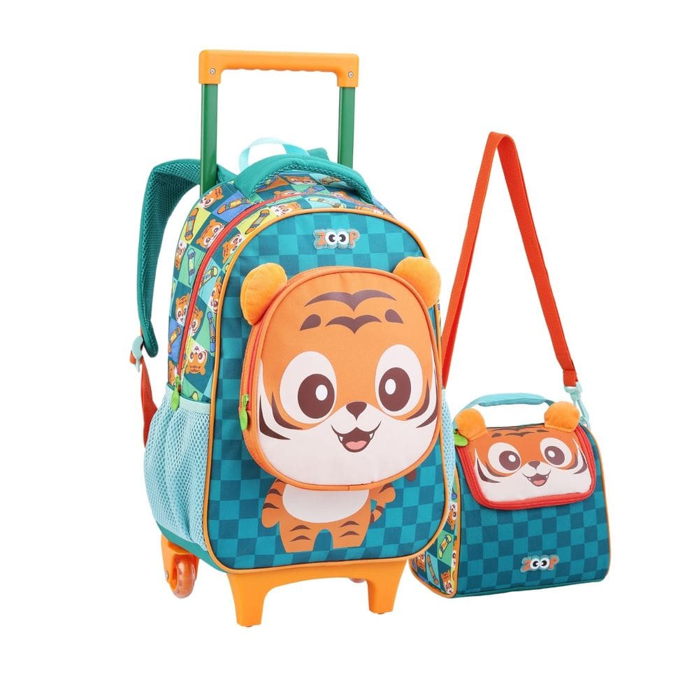 Mochila de Rodinhas Tigre Meninos Infantil Creche