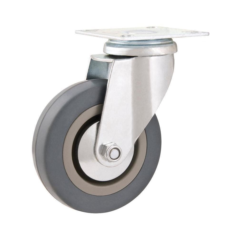 Rodizio Giratório 4 Média 55Kg Pvc Borracha Cinza Rg Vonder