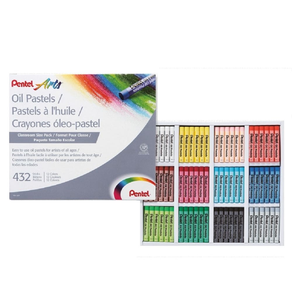 Giz Pastel OLEOSO PentelArts 12 Cores 432 unidades - PENTEL