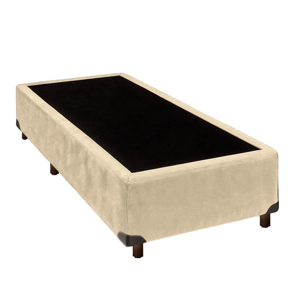 Cama Box Solteiro Simples Perola Nature 78x188