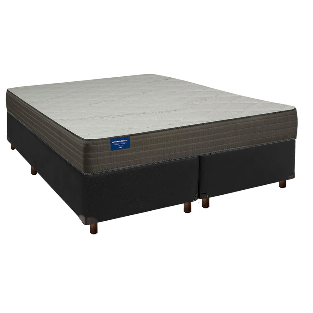 Cama Box + Colchão Queen D33 Orthotech Inducol