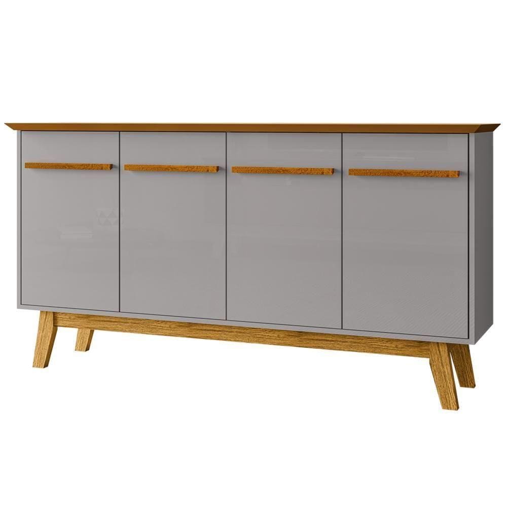 Balcao Buffet 4 Portas Opala 160 Cm Bechara Naturalle Off White