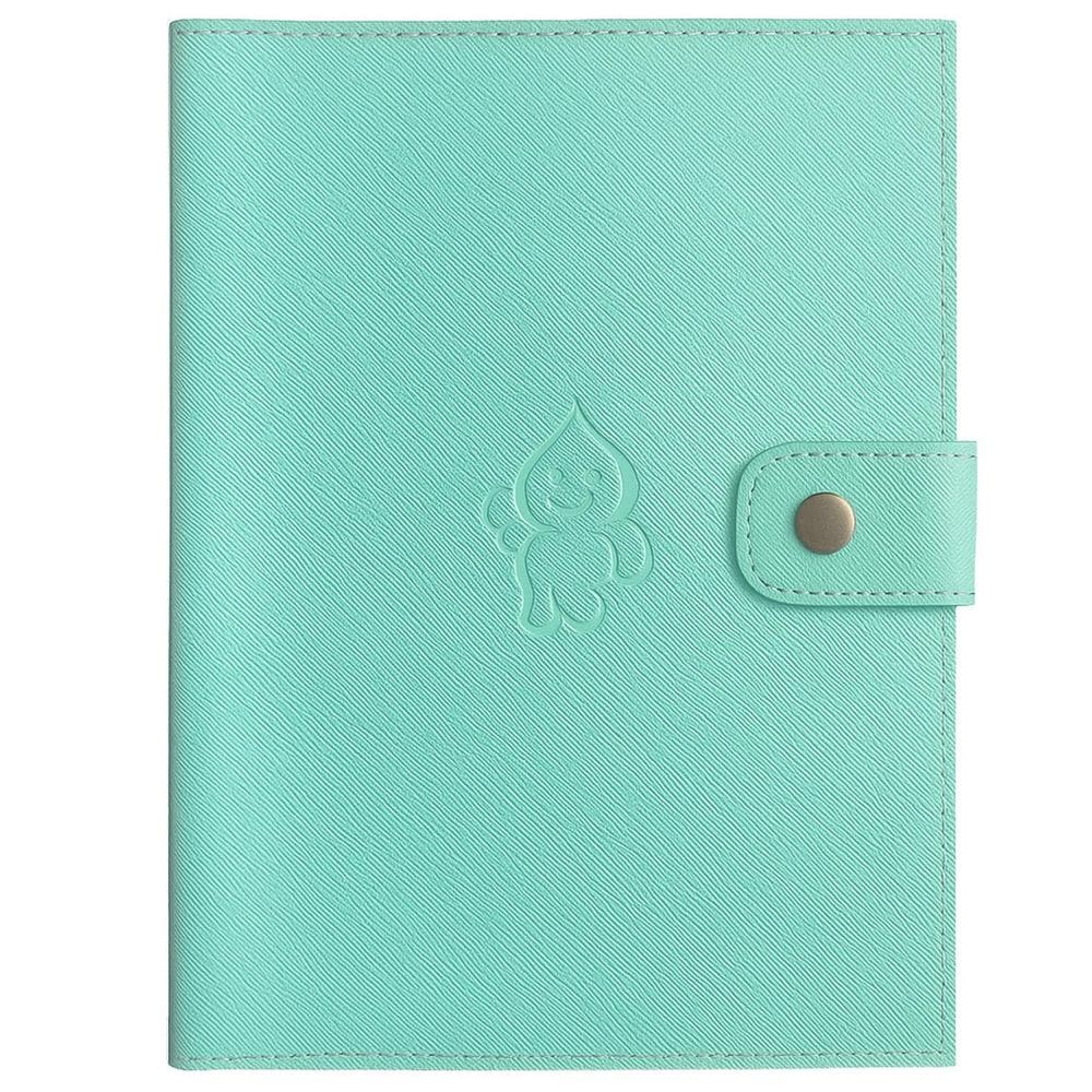 Porta Documentos e Carteira de Vacinas Bebê em Couro Sintético Verde Água