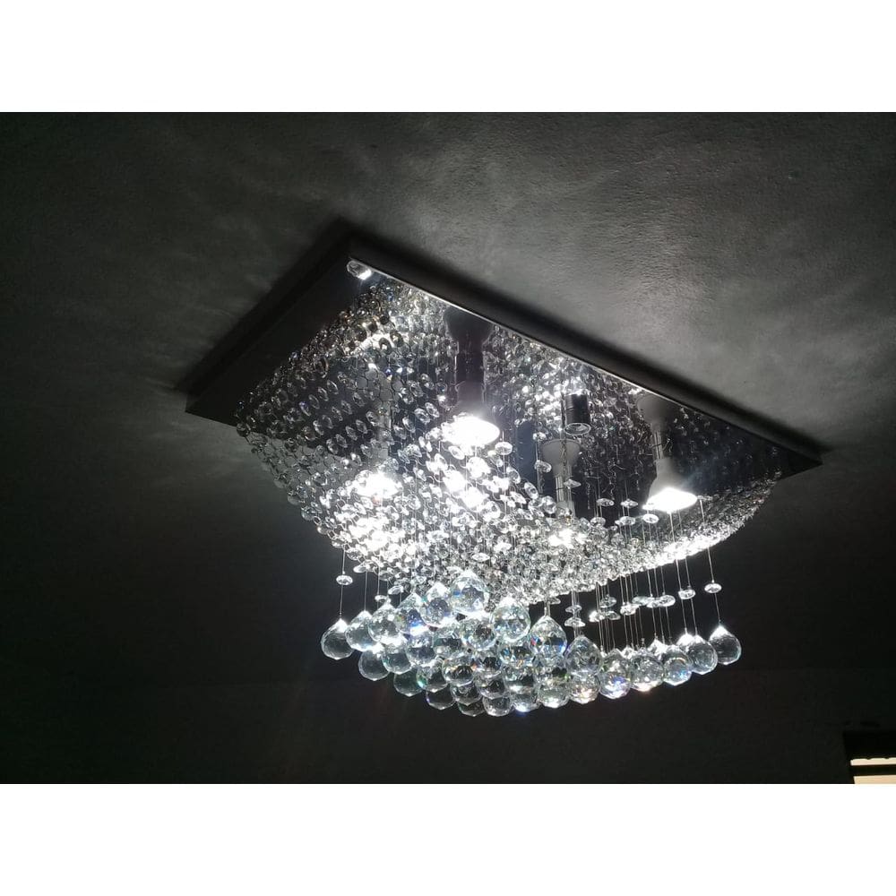 Lustre de cristal verdadeiro k9 60x30 cm