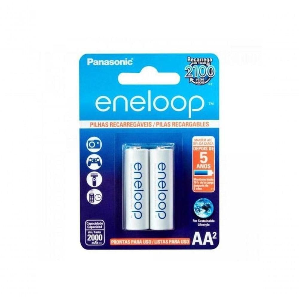 Pilha Recarregável Aa 1.2v 2000mah Eneloop Panasonic Car /2