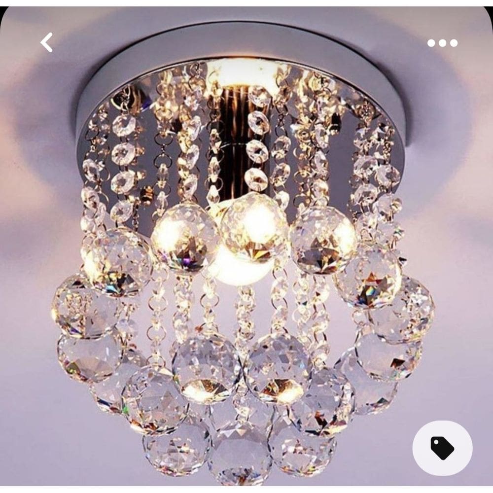 Lustre Plafon Cristal Verdadeiro K9 Redondo