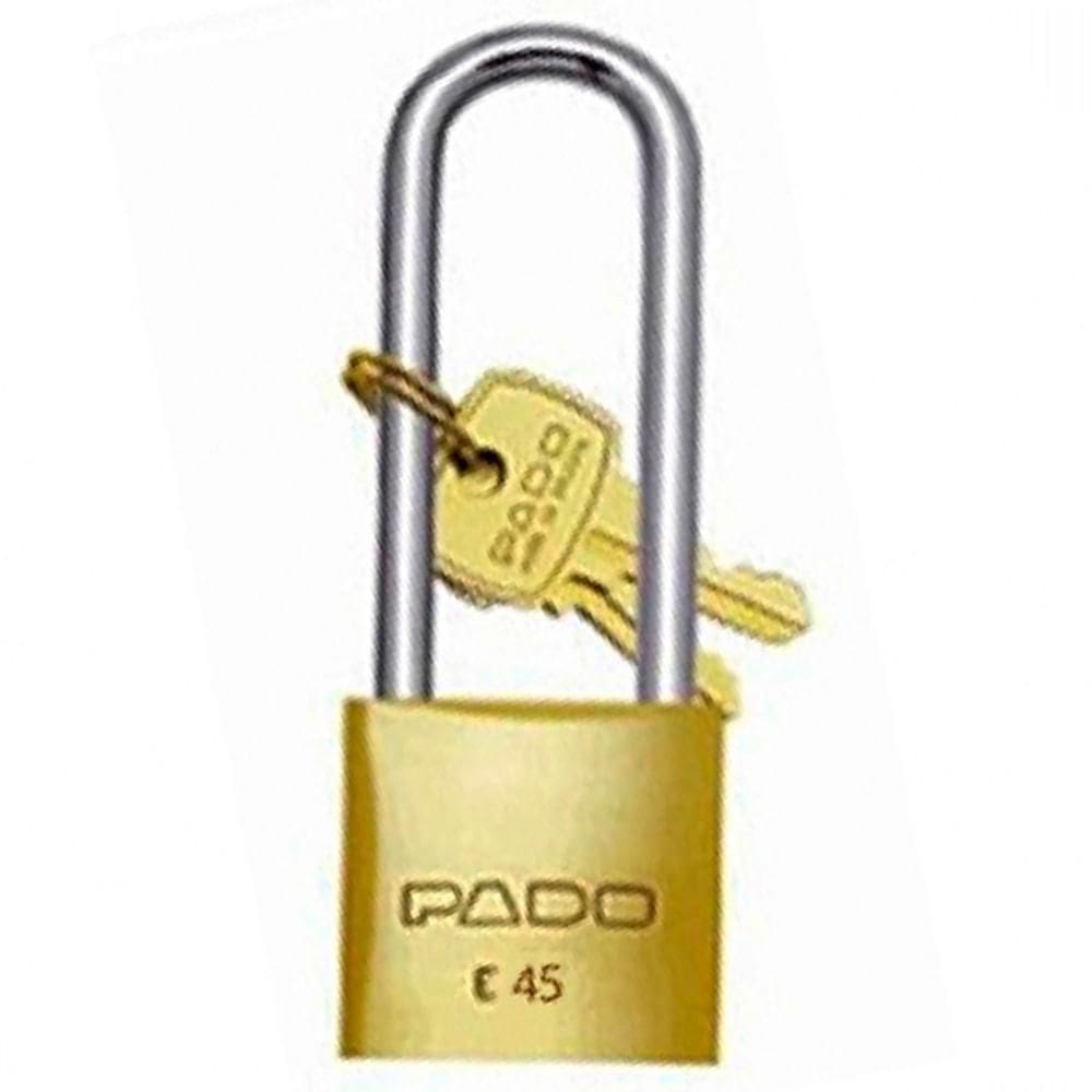 Cadeado Haste Longa Latão 45X75Mm Pado Portão Corrente Largo