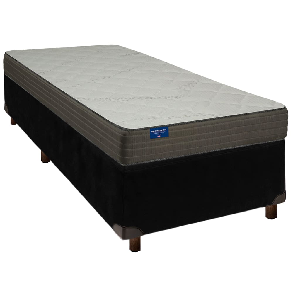 Cama Box + Colchão Solteiro D33 Orthotech Inducol