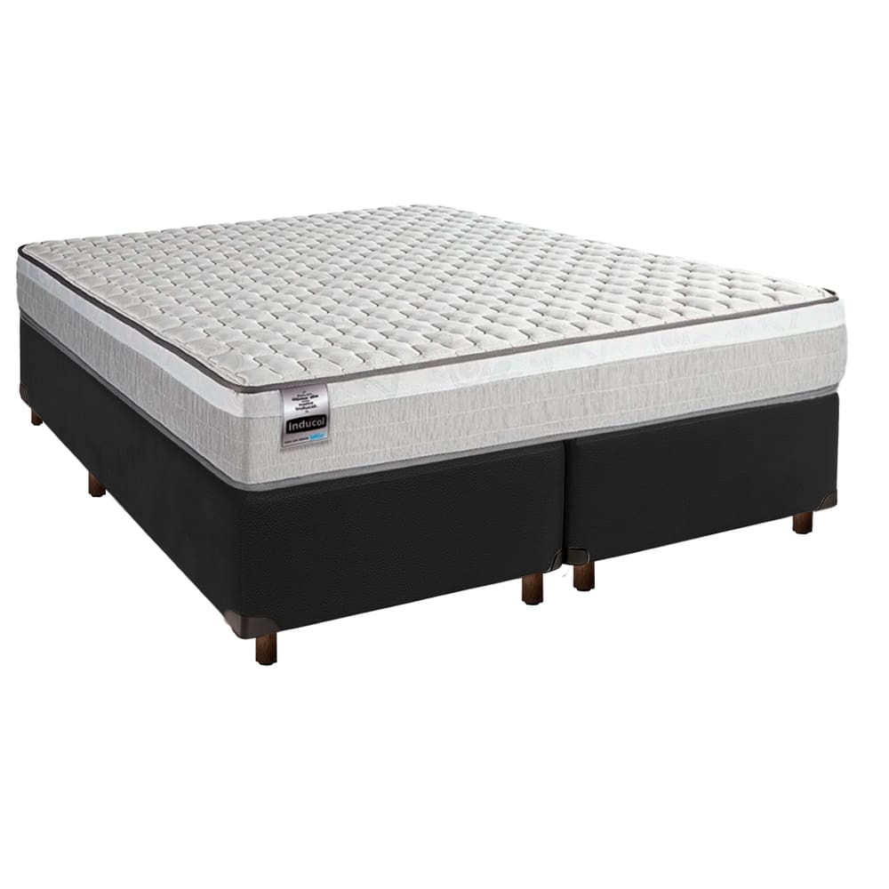 Cama Box + Colchão King Molas Ensacadas Hanover Inducol