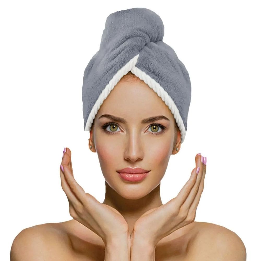 Touca Cabelo Dupla Face Power Sec - Laço Home Cinza Escuro