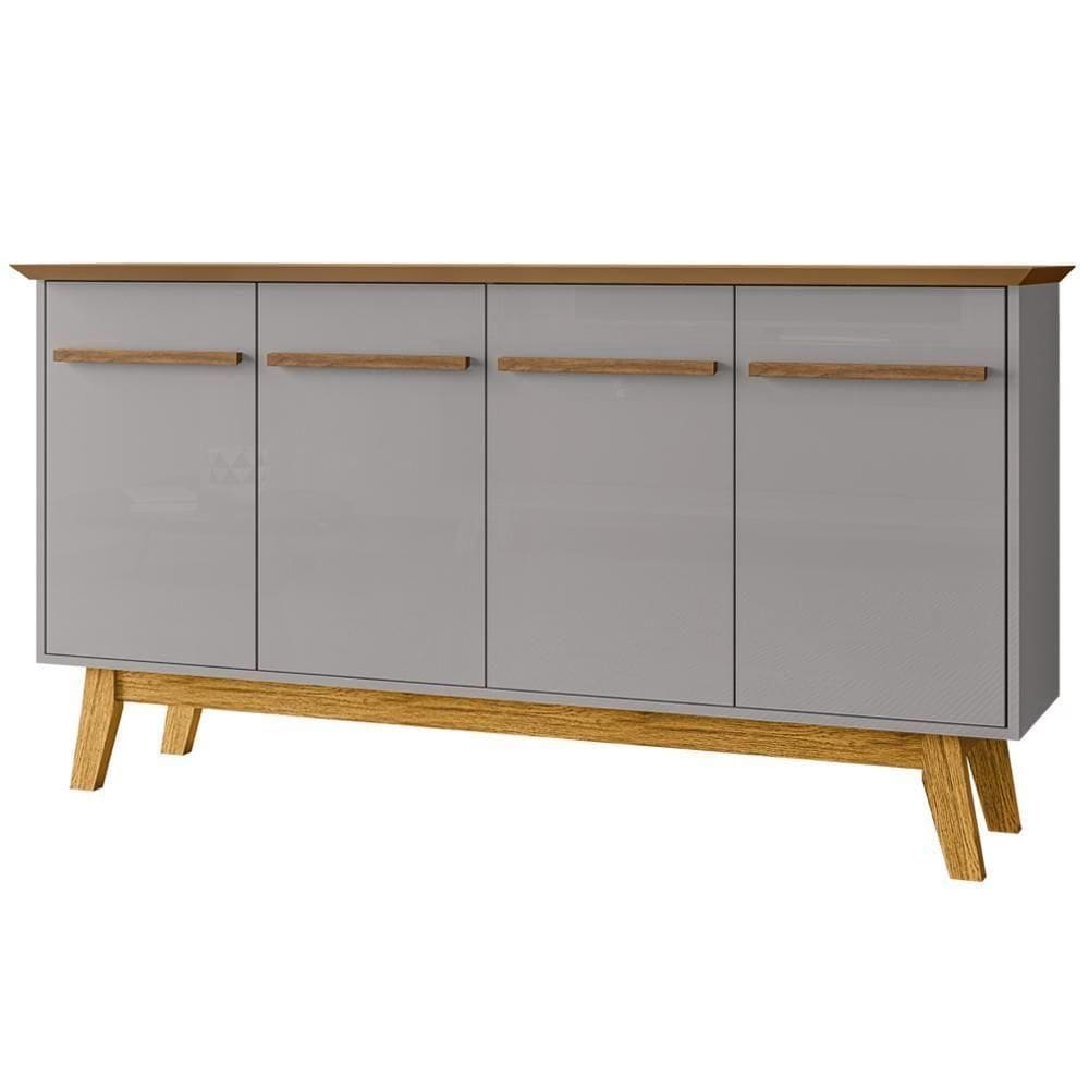 Balcao Buffet 4 Portas Opala 160 Cm Bechara Cinamomo Off White