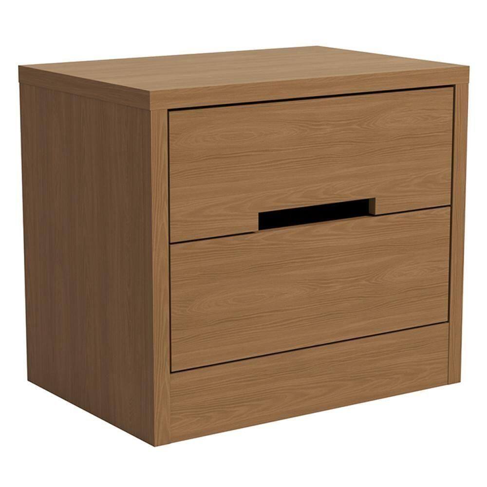 Mesa De Cabeceira 2 Gavetas 54 Cm S822 Kappesberg Canela