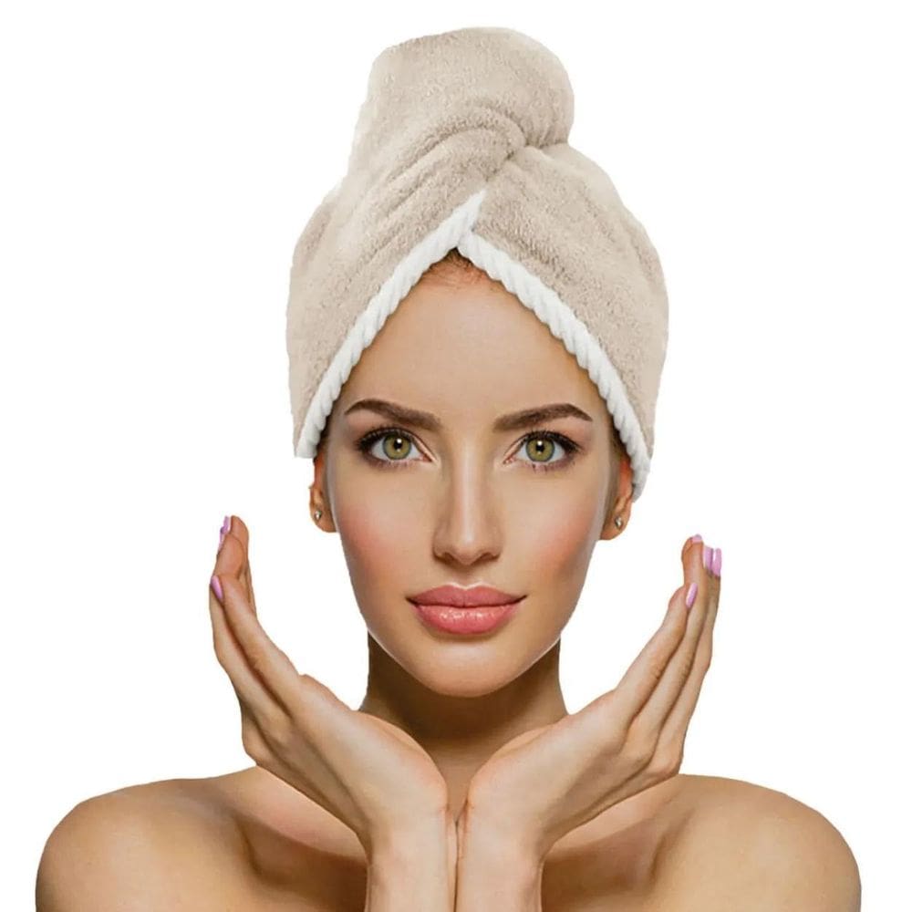 Touca De Cabelo Dupla Face Power Sec - Laço Home\r\n Bege