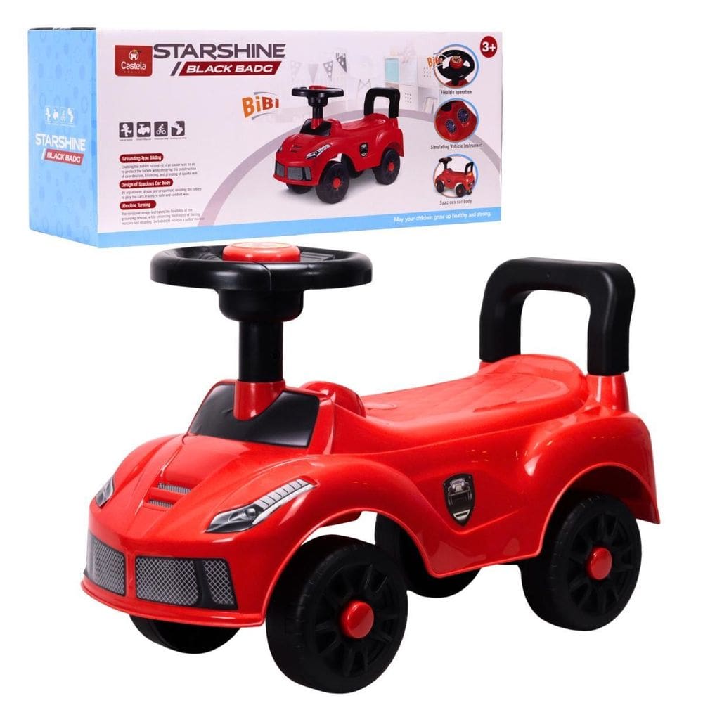 Carrinho Andador Vermelho Com Buzina Peso Max 18Kg - Castela