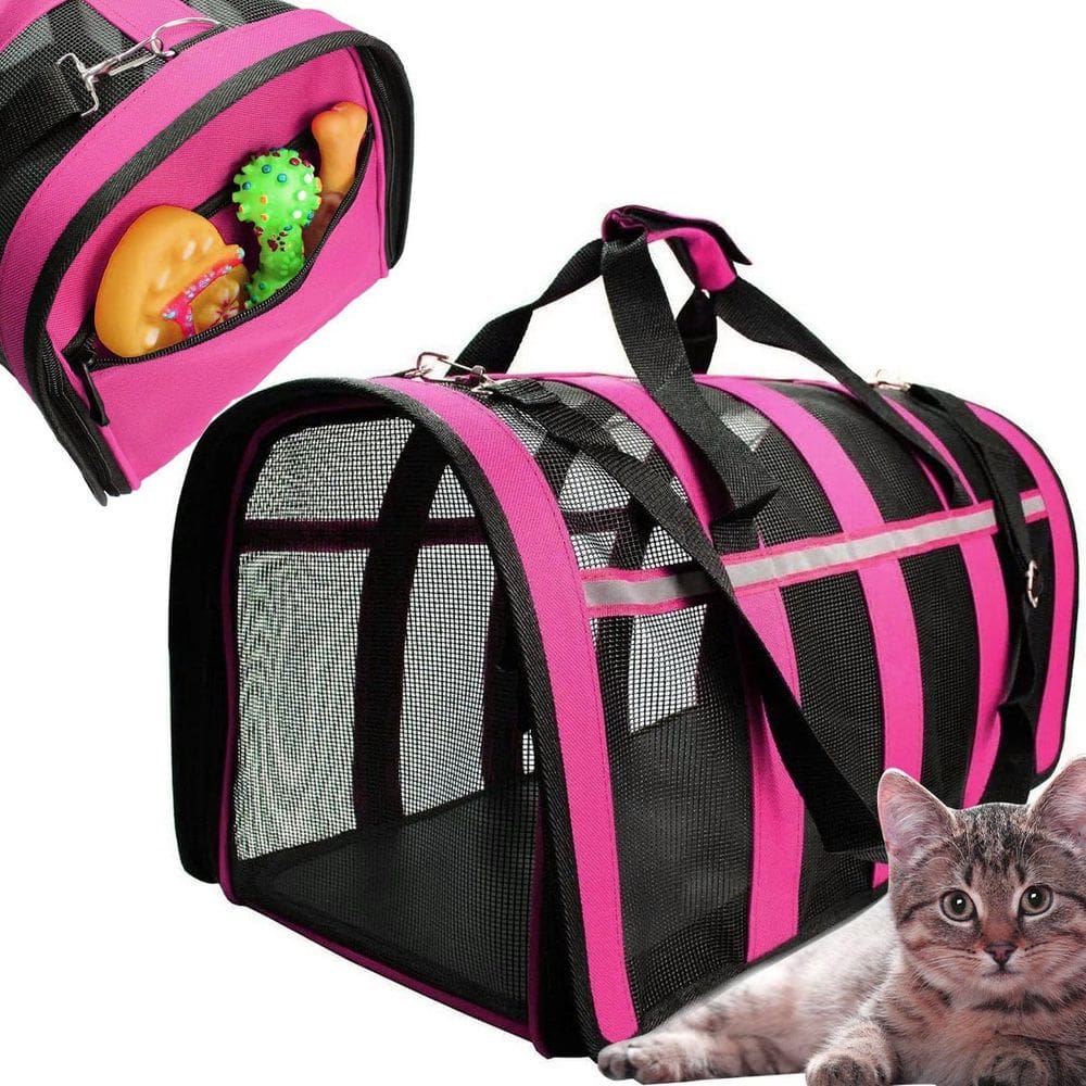 Bolsa Transporte Pet Gato Cachorro Animais Estimaçao Faixa Refletiva Segura Passeio Viagem Caminhada Confortavel