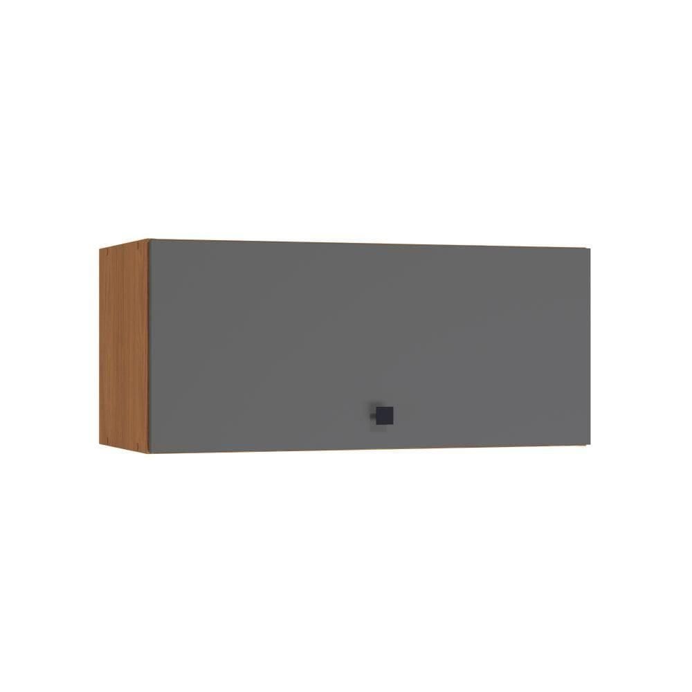 Armário Aéreo Kappesberg Pixel 1 Porta Basculante Canela/cinza Sagrado 80cm