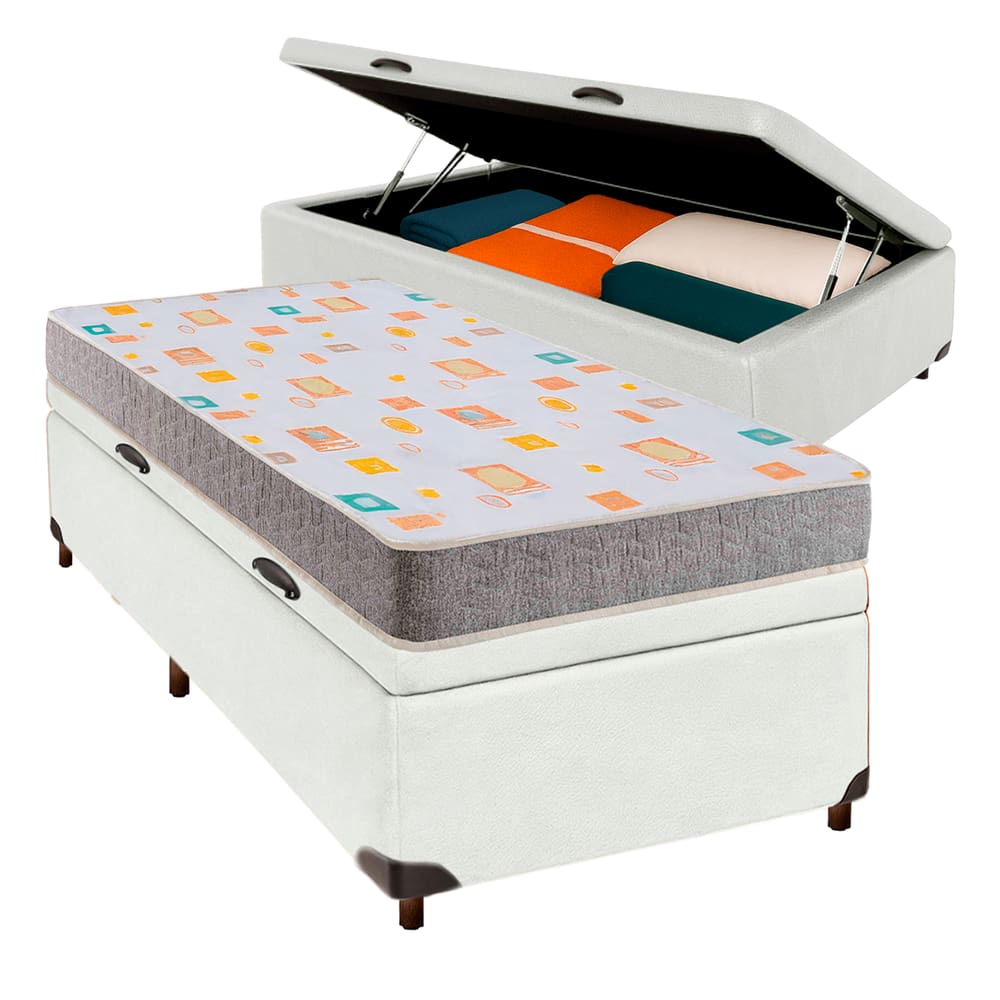 Colchão Solteiro D20 + Bau Blindado - D20 Inducol