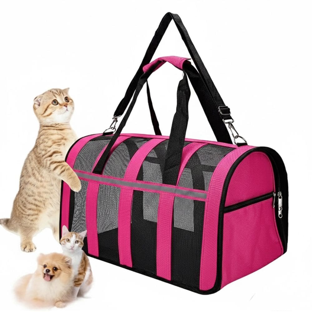 Bolsa Transporte Gato Cachorro Pet Caes Animais Estimaçao Faixa Refletiva Passeio Viagem Carro Aviao Onibus Caminhad