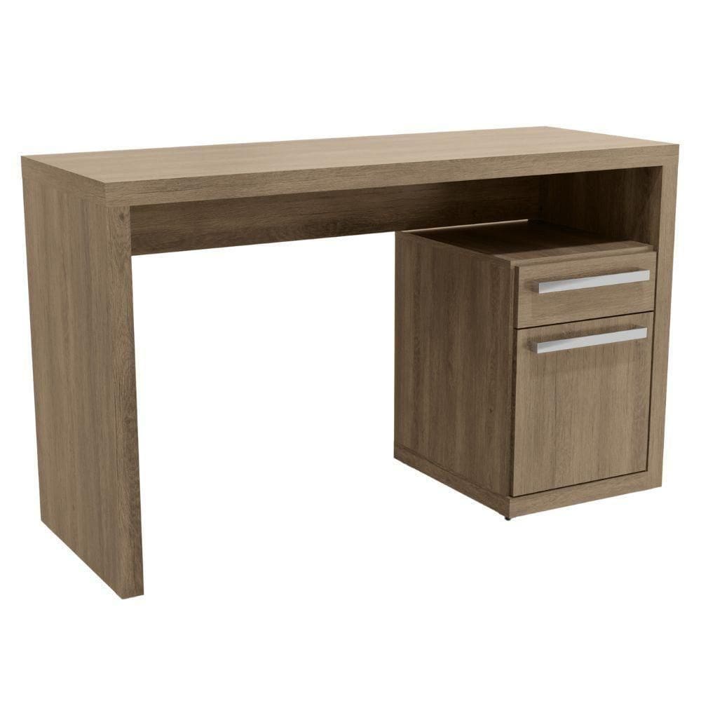 Mesa Escrivaninha Com Gaveteiro Urban 120 Cm S970 Kappesberg Nogal