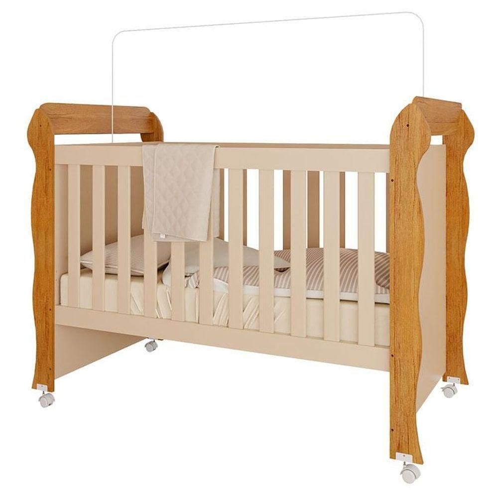 Berço Americano Mirelle Off White Bétula- Carolina Baby