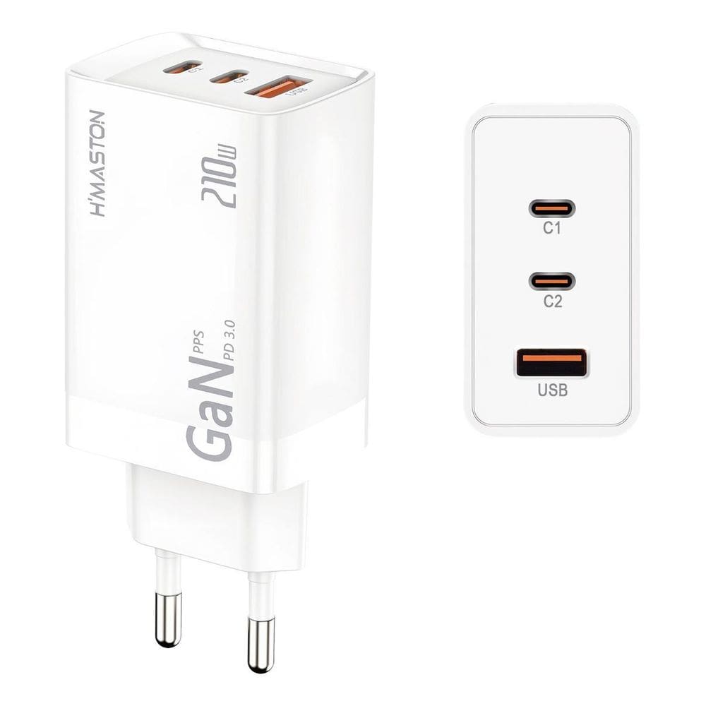 Fonte Carregador 210W 2 Tipo C+A Gan Celulares Universal