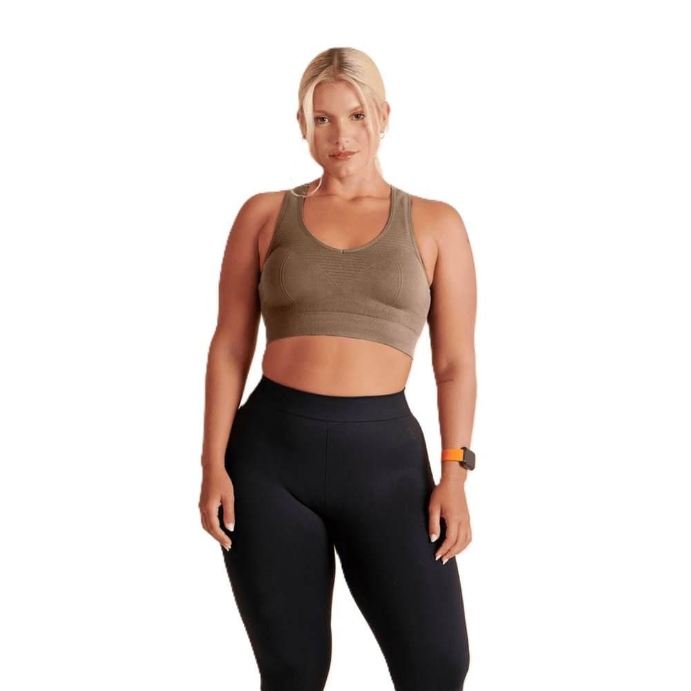 Top Feminino Alto Giro Essential Nadador Sem Costura