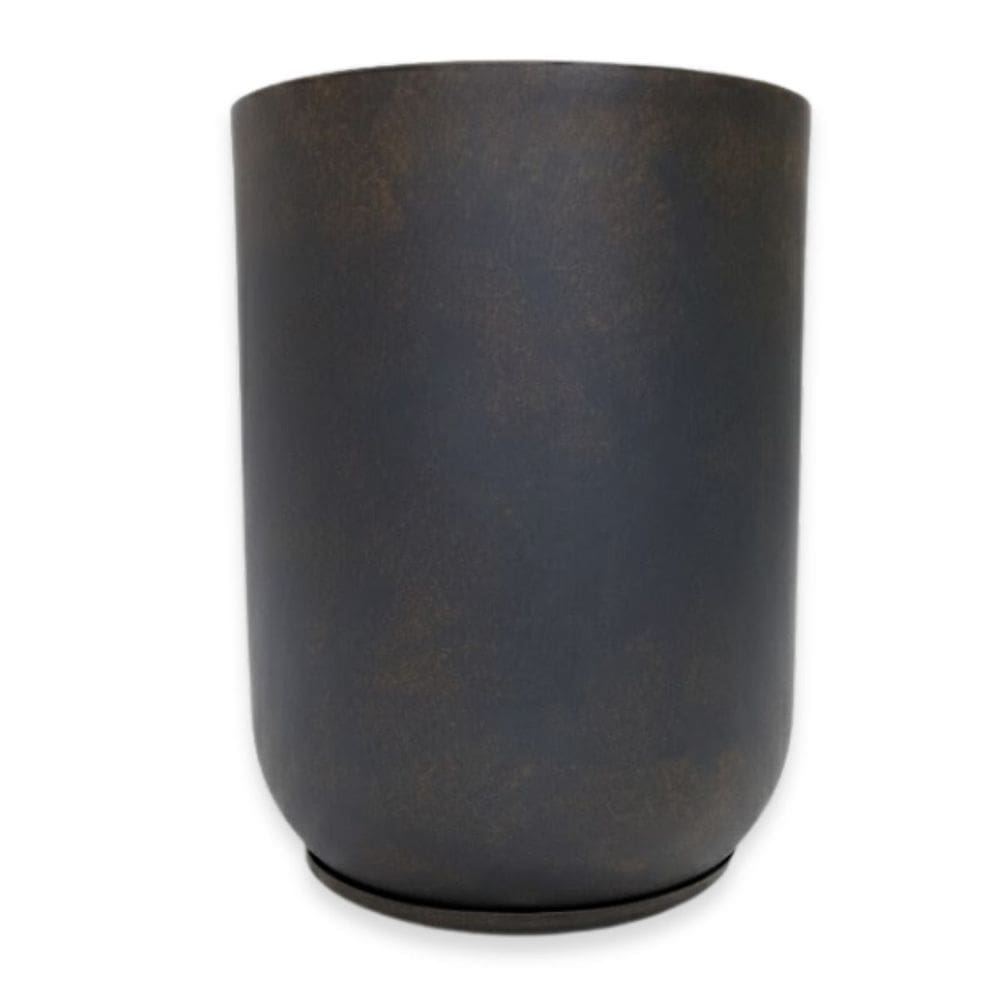 Vaso Cilindro Com Prato (40x53) Cor Café OVASO