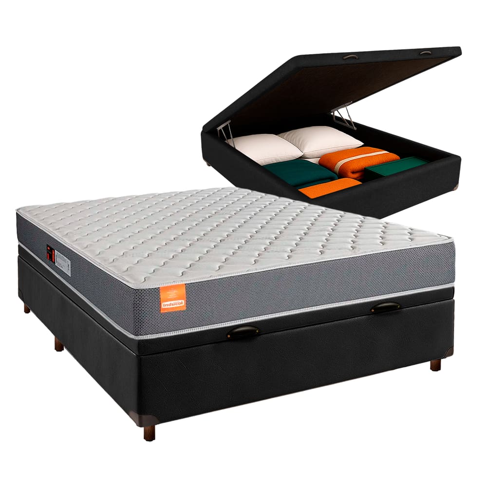 Colchão Casal D23 + Bau Blindado - Pro Inducol