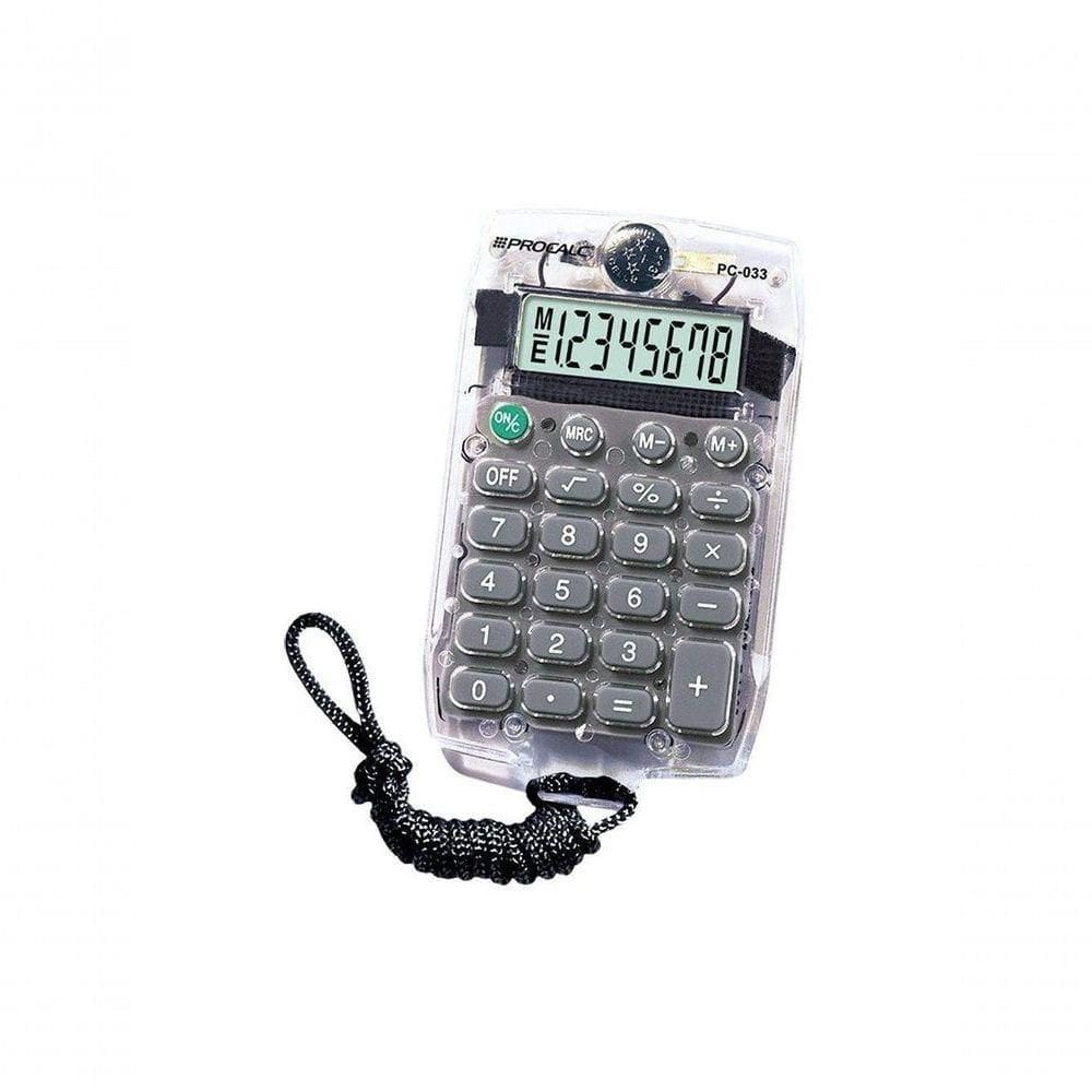 Calculadora Pessoal Procalc Pc0338 Dígitos Corda Cinza