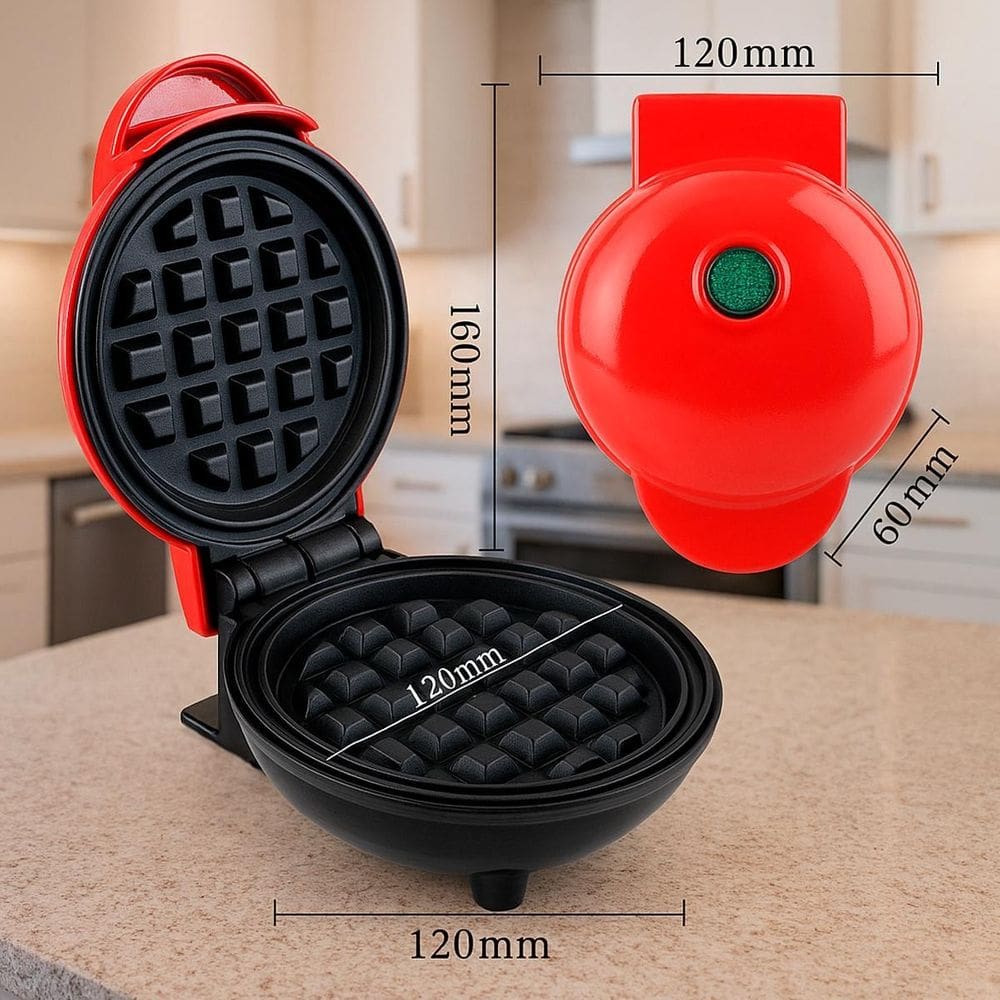 Mini Waffle Portátil Elétrica Perfeita Para Cozinha 110V