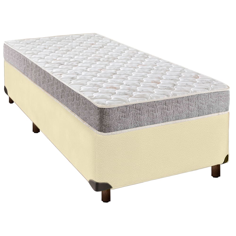 Cama Box Bau + Colchão Solteiro D23 Inducol