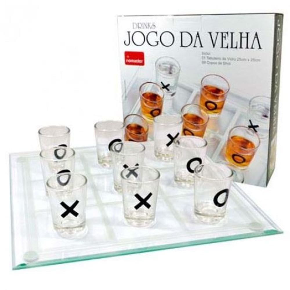Jogo da Velha Shot Drinks com tabuleiro - Rio Master