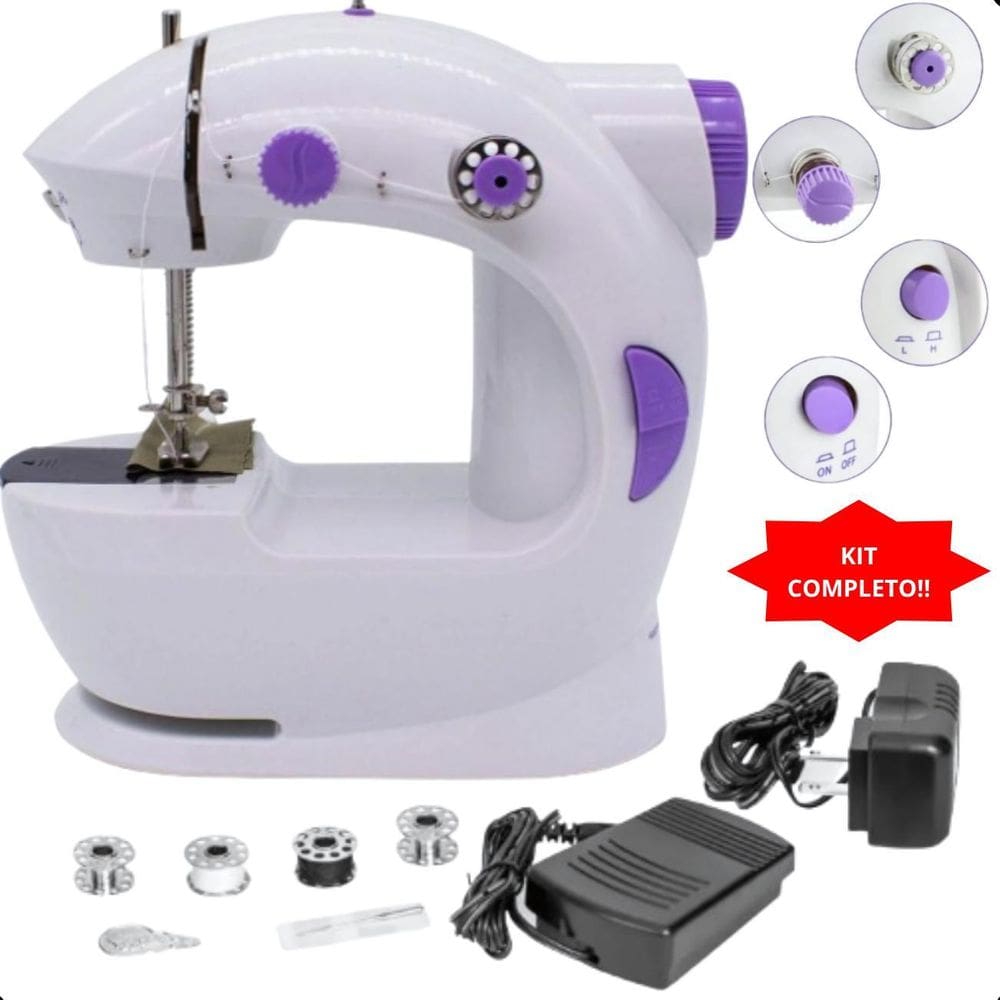 Mini Costureira Portátil, Compacta, Reparos No Dia A Dia