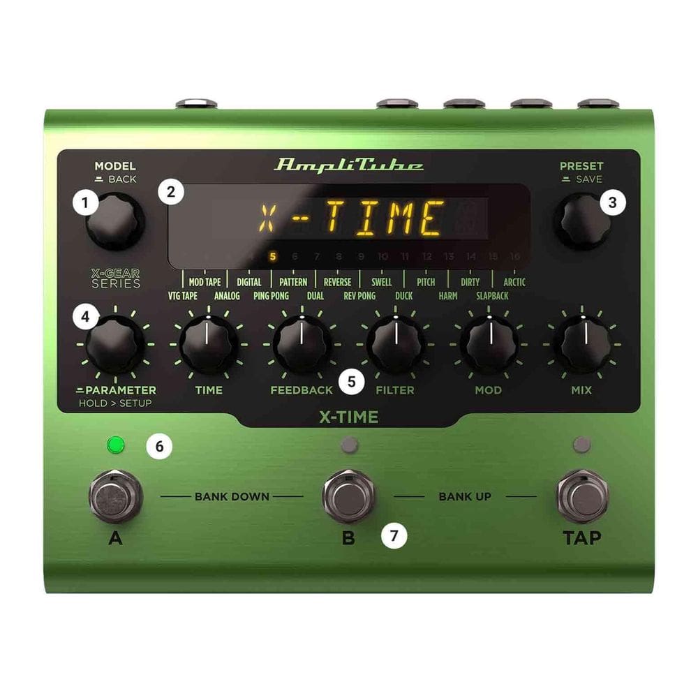 Pedal De Efeito Delay Amplitube X-Time