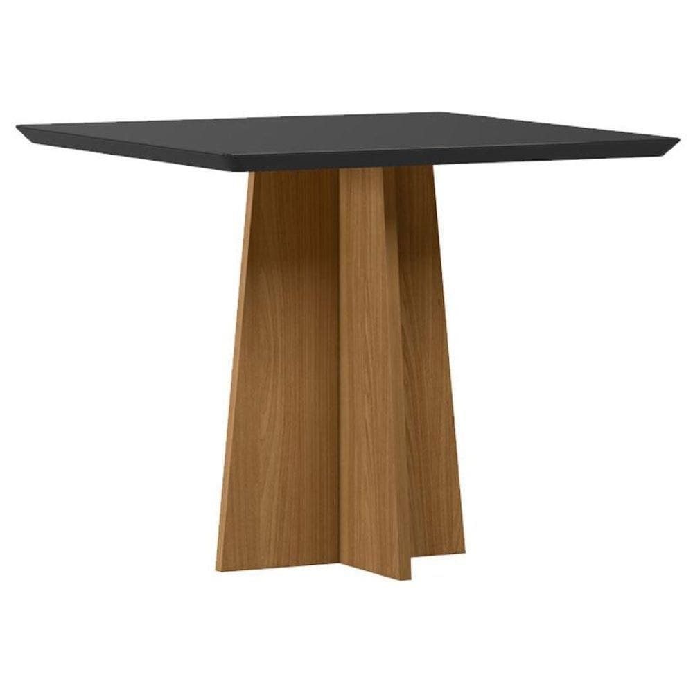Mesa De Jantar Anitta 90x90 Cm Com Vidro Ype Preto