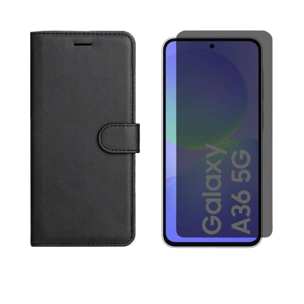 Capa Carteira + Pelicula Vidro Privativa Para Samsung A36