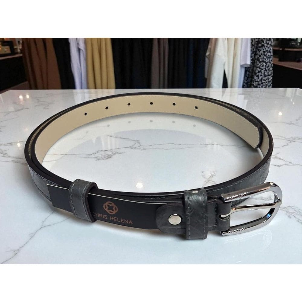 Cinto Feminino Social Casual Top Fivela Prata Chris Helena G