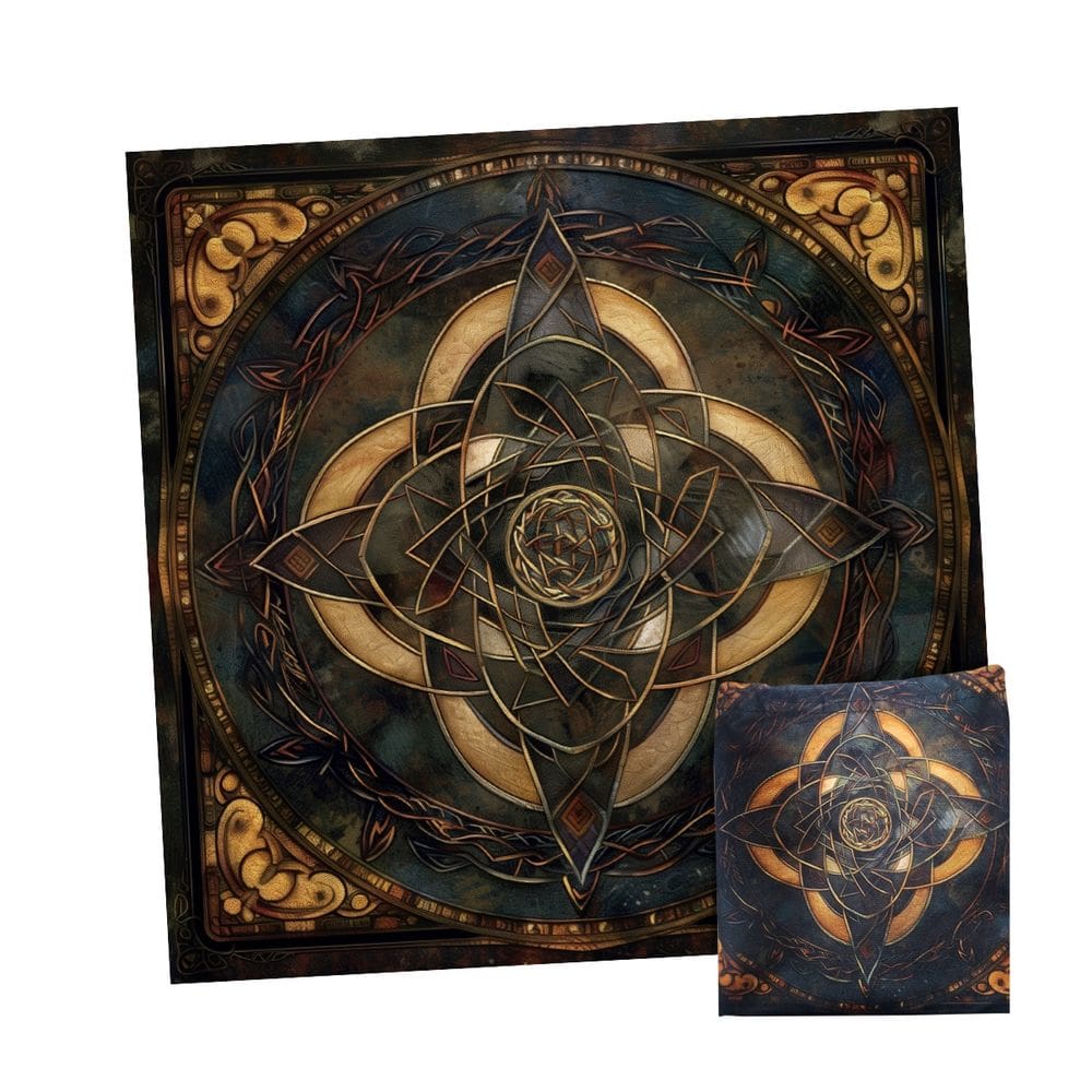 Kit Leitura de Tarô com Toalha Celta e Bolsa Mística