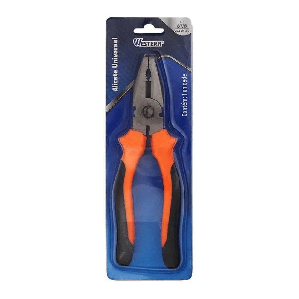Alicate Universal Western 8” La/pt