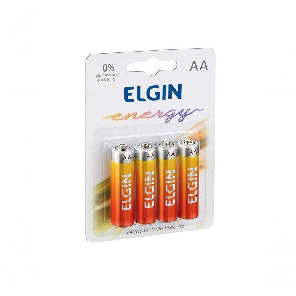 Pilha Zinco Elgin Aa 1.5v Blister C/ 4 Unid.