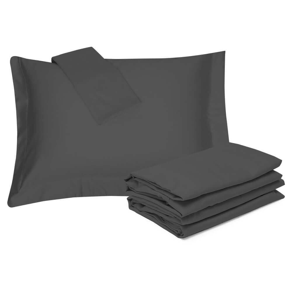 Jogo Cama Solteiro King 300 Fios 100% Algodão Satinée Liso